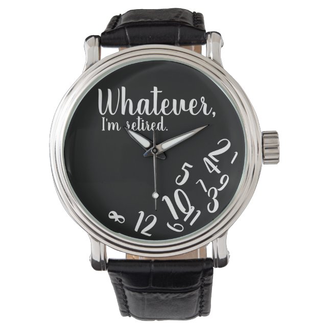Ik ben in ruste Funny Retirement Simple Black Horloge (Voorkant)