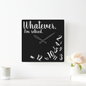 Ik ben in ruste Funny Retirement Simple Black Vierkante Klok (Huis)