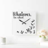 Ik ben in ruste, grappige pensionering, gewoon wit vierkante klok (Huis)