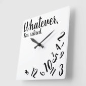 Ik ben in ruste, grappige pensionering, gewoon wit vierkante klok (Hoek)