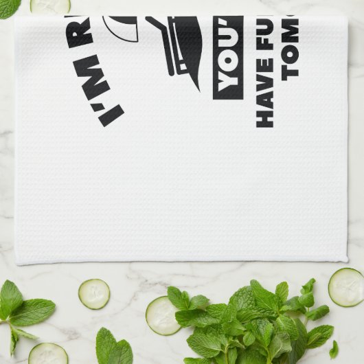 Ik ben in ruste theedoek (Gevouwen)