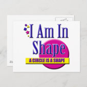 Ik ben in Shape "Fitness" Slogan Briefkaart (Voorkant / Achterkant)