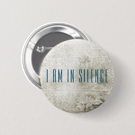 Ik ben in Silence Meditation Button voor Retreat (Voorkant /achterkant)