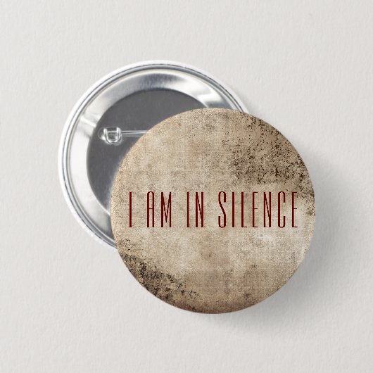 Ik ben in Silence Meditation Button voor Retreat (Voorkant /achterkant)