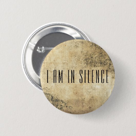 Ik ben in Silence Meditation Button voor Retreat (Voorkant /achterkant)