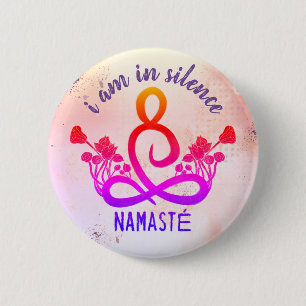 Ik ben in Silence Meditation Button voor Retreat