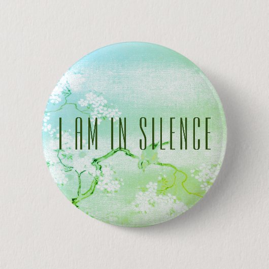 Ik ben in Silence Meditation Button voor Retreat (Voorkant)