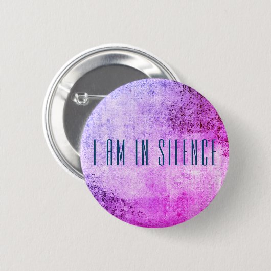 Ik ben in Silence Meditation Button voor Retreat (Voorkant /achterkant)