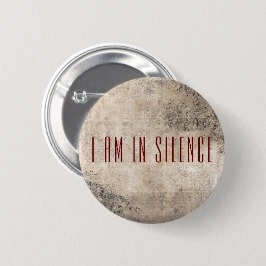 Ik ben in Silence Meditation Button voor Retreat (Voorkant /achterkant)