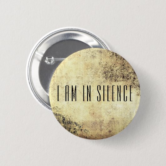 Ik ben in Silence Meditation Button voor Retreat (Voorkant /achterkant)
