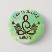 Ik ben in Silence Meditation Button voor Retreat (Voorkant)