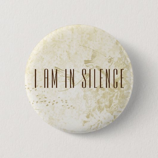 Ik ben in Silence Meditation Button voor Retreat (Voorkant)