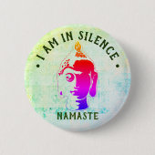 Ik ben in Silence Meditation/Retreat Button (Voorkant)