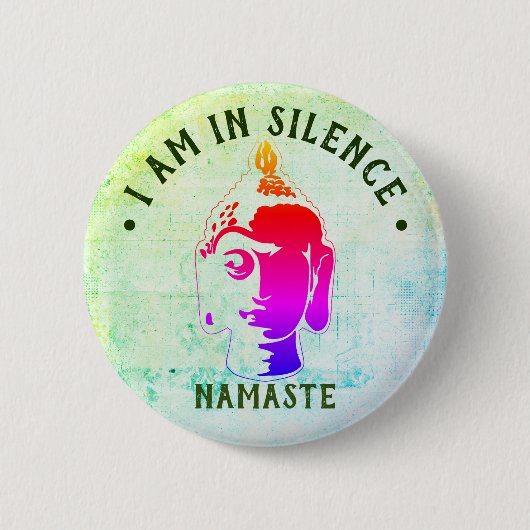 Ik ben in Silence Meditation/Retreat Button (Voorkant)