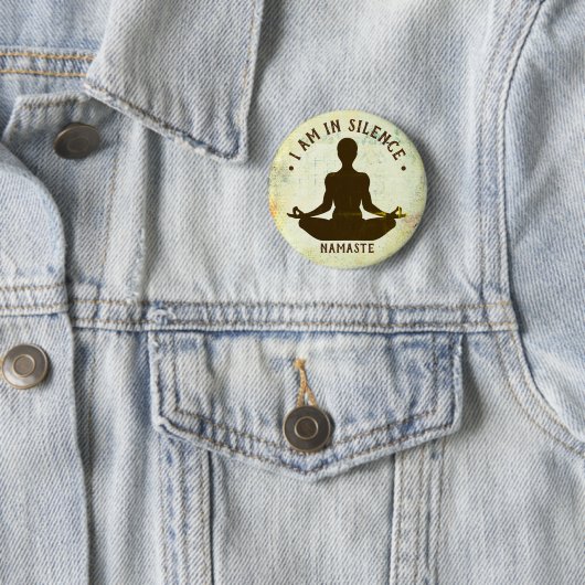 Ik ben in Silence Meditation/Retreat Button (In situ)