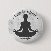 Ik ben in Silence Meditation/Retreat Button (Voorkant)