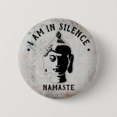 Ik ben in Silence Meditation/Retreat Button (Voorkant)