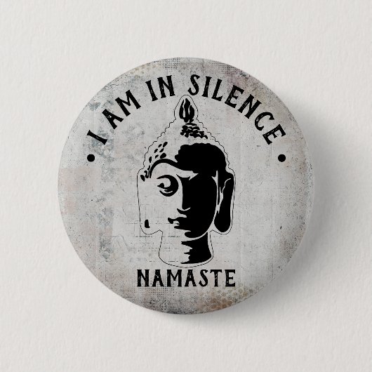 Ik ben in Silence Meditation/Retreat Button (Voorkant)