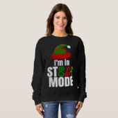 Ik ben in StELF-modus Cute Kerstman Elf Hoed Elf C Trui (Voorkant volledig)