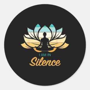 Ik Ben In Stille Yoga Stille Meditatie Vrede Rust Ronde Sticker