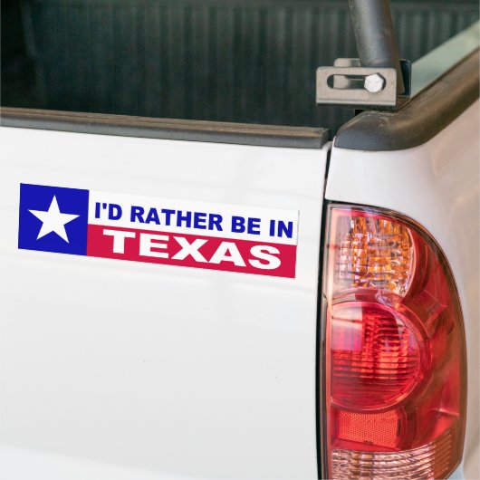 IK BEN IN TEXAS. BUMPERSTICKER (Op Truck)