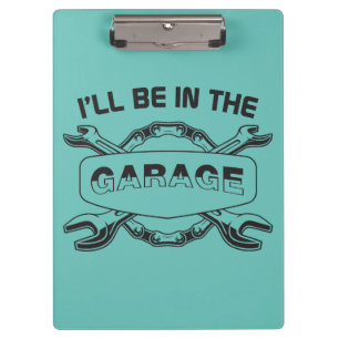 Ik ben in The Garage, monteur en autoliefhebber Klembord