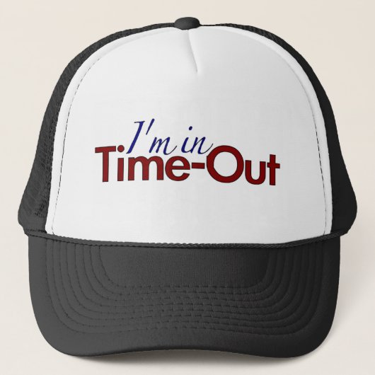 Ik ben in Time-out (jongens) Trucker Pet (Voorkant)