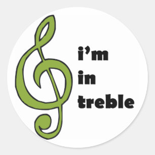 Ik ben in Treble Ronde Sticker