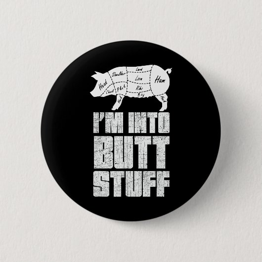 Ik ben in varkensvlees kont spullen - grappige bbq ronde button 5,7 cm (Voorkant)