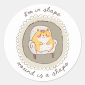 Ik ben in vorm ronde sticker (Voorkant)