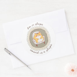 Ik ben in vorm ronde sticker