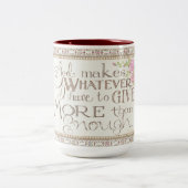 Ik ben in vrede - meer dan genoeg koffie Mok (roze (Center)