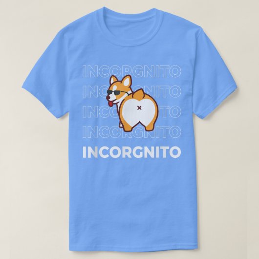 Ik ben Incorgnito Funny Corgi Dog T-shirt (Design voorkant)