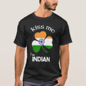 Ik ben Indiaas Shamrock India St. Patrick's Da T-shirt (Voorkant)