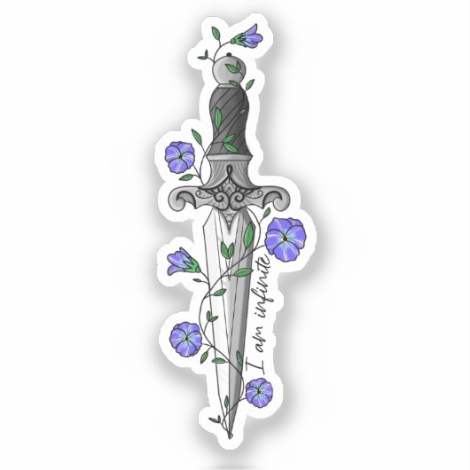 Ik ben Infinite Fourth Wing-dolk Sticker (Voorkant)