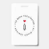Ik ben ingeënt | Covid-19 Heart Needle Badge (Voorzijde)