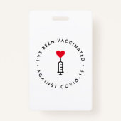 Ik ben ingeënt | Covid-19 Heart Needle Badge (Achterkant)
