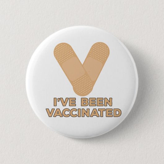 Ik ben ingeënt ronde button 5,7 cm (Voorkant)