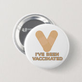 Ik ben ingeënt ronde button 5,7 cm (Voorkant /achterkant)
