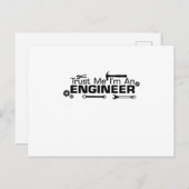 Ik ben ingenieur, cadeau voor ingenieur briefkaart (Voorkant / Achterkant)