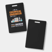 Ik Ben Ingenieur Chemische Techniek Badge (Voor- en achterkant)