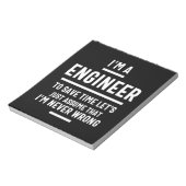 Ik ben ingenieur - Engineering Funny Notitieblok (Linkerzijde)