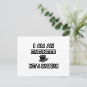 Ik ben ingenieur.. Geen tovenaar Briefkaart (Staand voorkant)