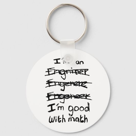 Ik ben ingenieur, goed met Wiskunde Sleutelhanger (Voorkant)