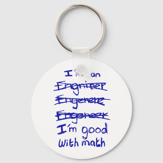 Ik ben ingenieur, goed met Wiskunde Sleutelhanger (Voorkant)