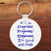 Ik ben ingenieur, goed met Wiskunde Sleutelhanger (Voorkant)