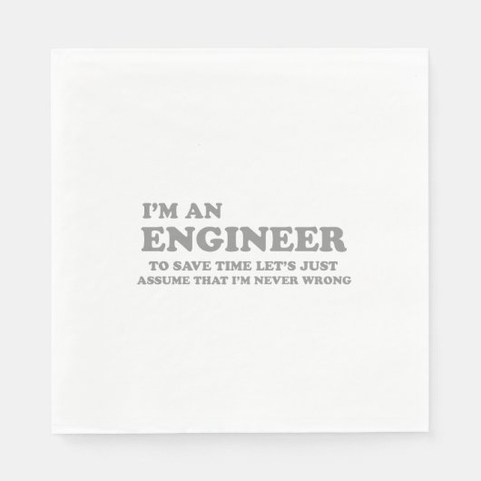 Ik ben ingenieur servetten (Voorkant)