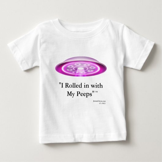 Ik ben ingerold met mijn peps Baby T-shirt (Voorkant)