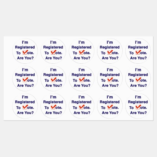 Ik ben ingeschreven bij de stemming in 2024 labels (Vel)