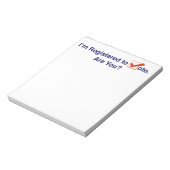 Ik ben ingeschreven bij de stemming in 2024 notitieblok (Linkerzijde)